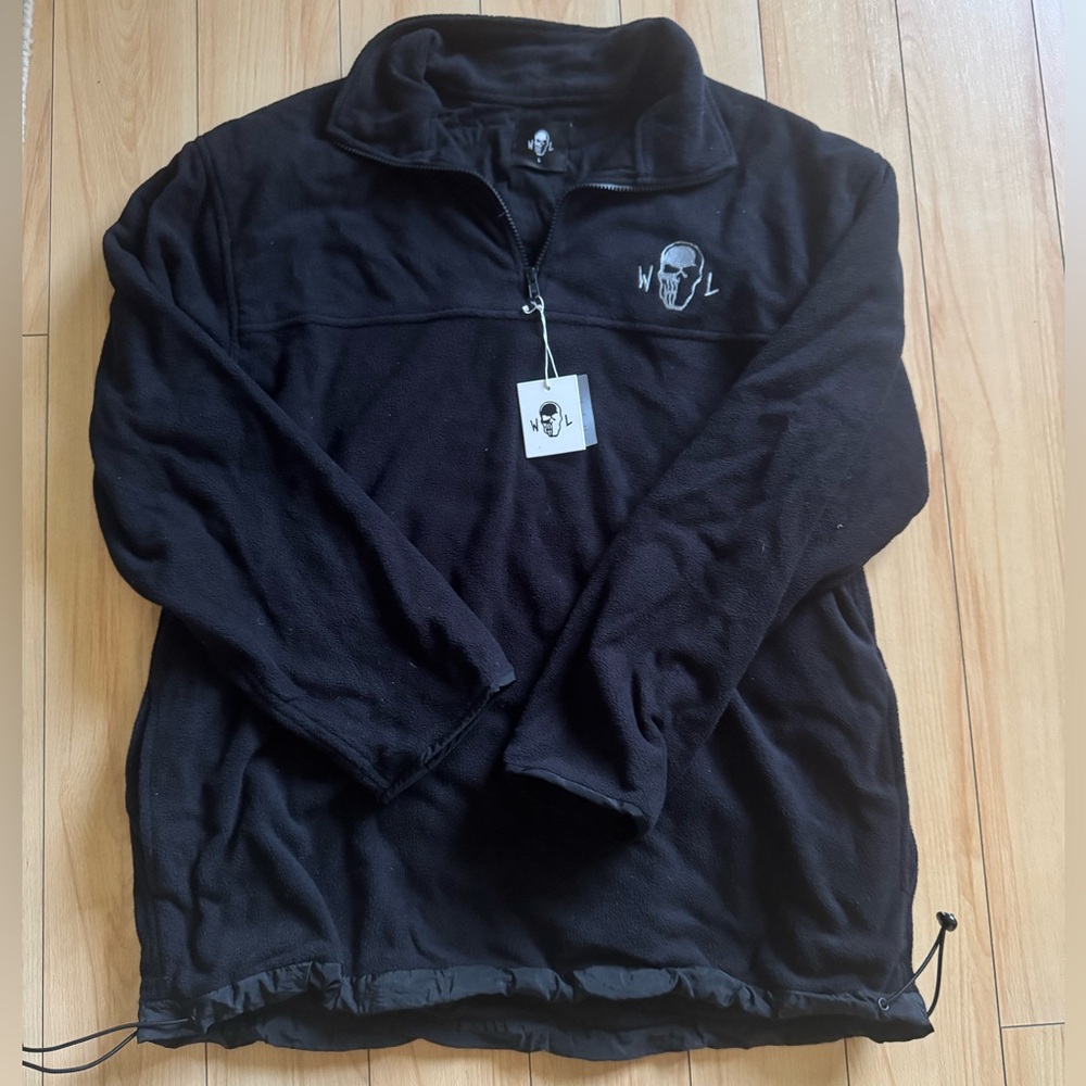NWT Warren Lotas Skull Logo Quarter Zip